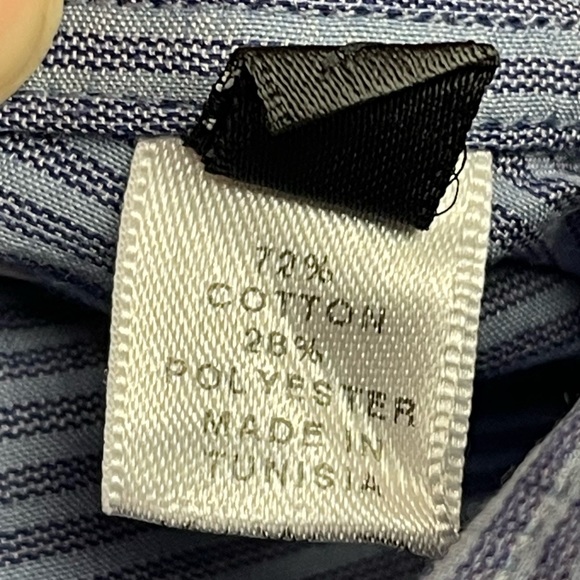 Emporio Armani blue striped button down shirt size medium - Picture 6 of 7